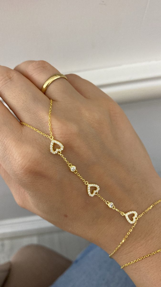 Işıltılı İçi Boş Kalpli Gold Şahmeran