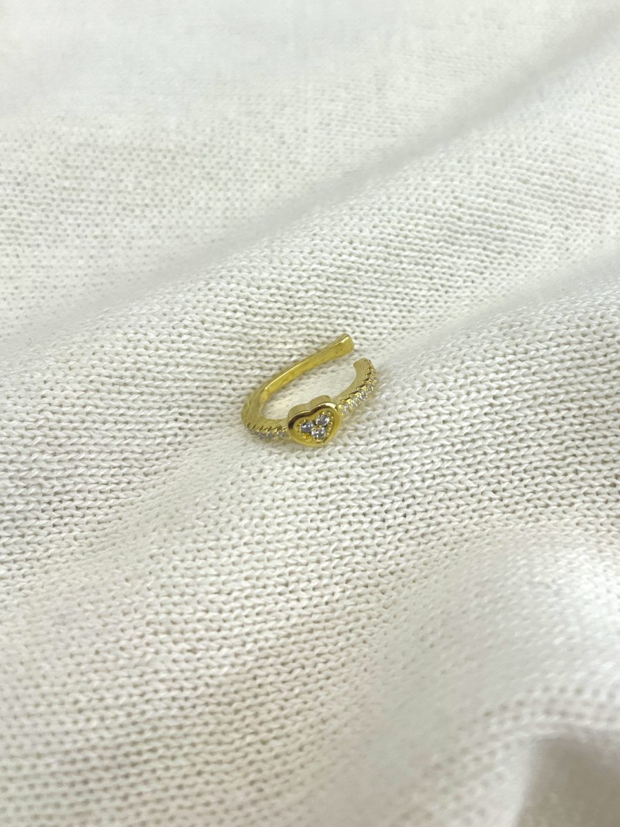 Kalp Kıkırdak Küpesi Ear Cuff