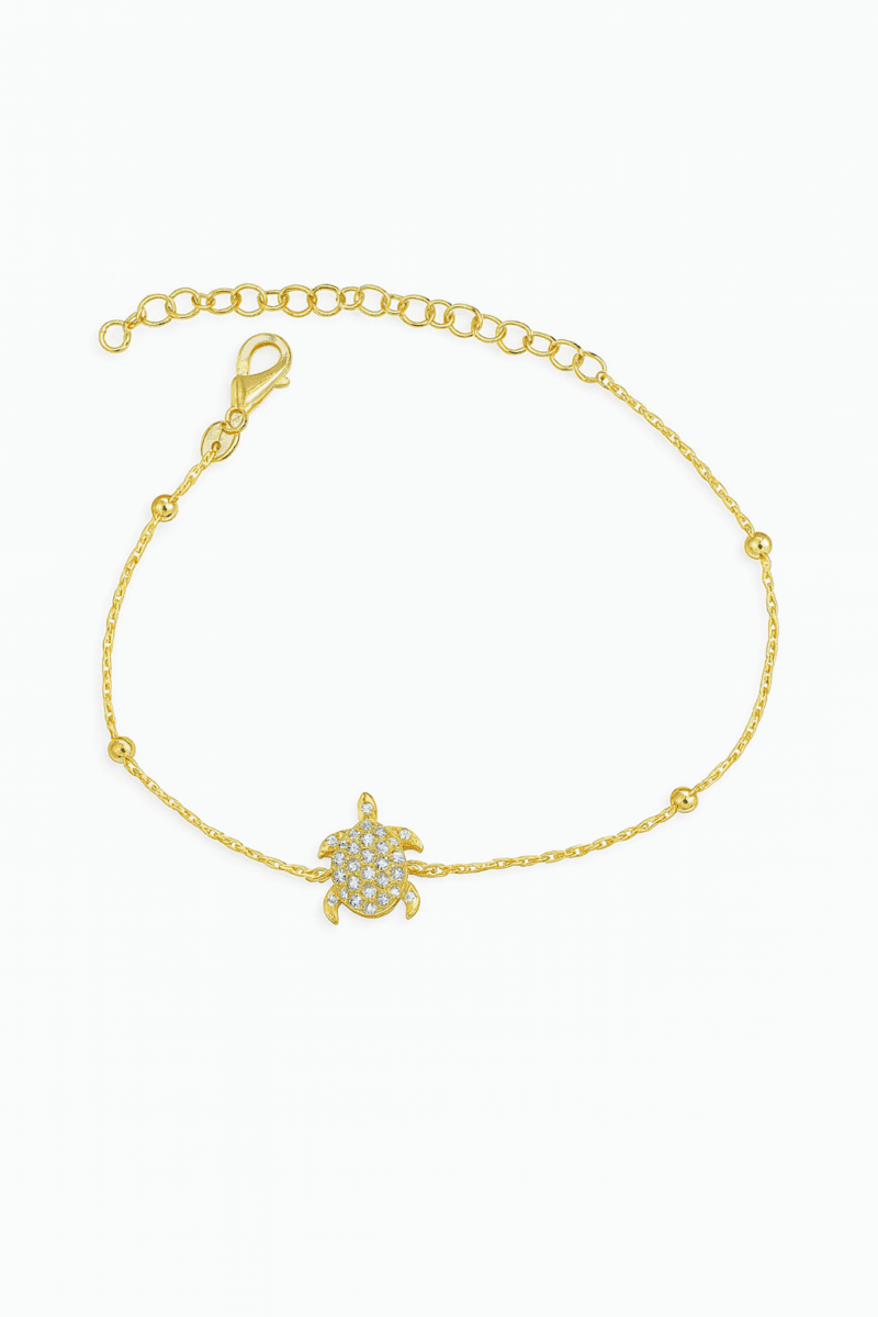 Işıltılı Gold Kaplumbağa Bileklik