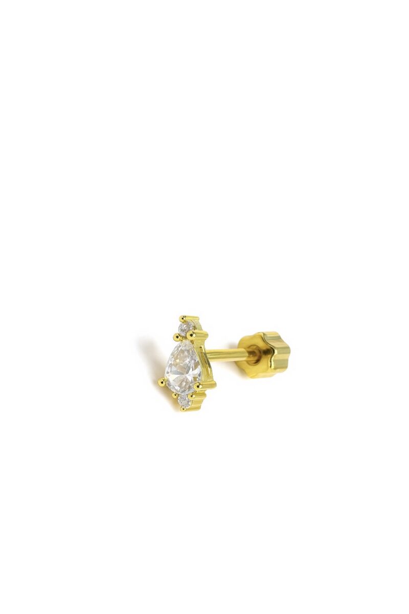 Damla Taşlı Gold Piercing