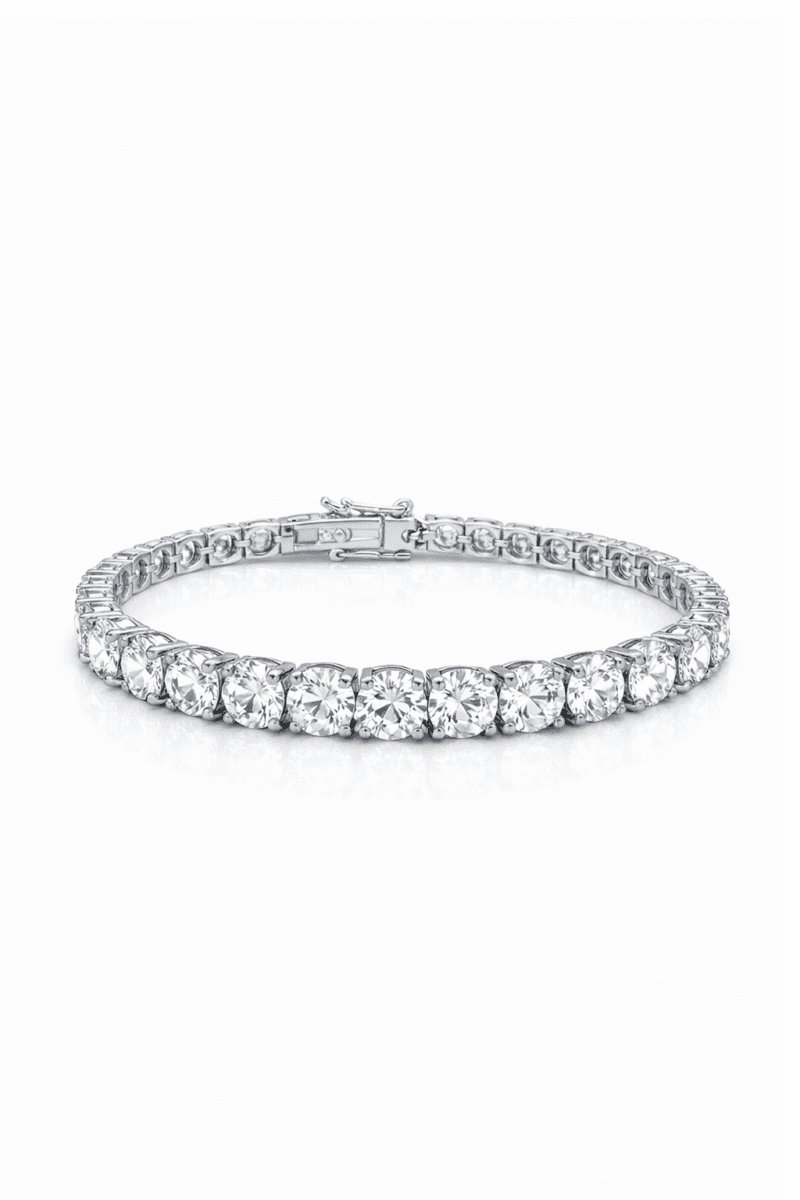 5 mm Su Yolu Silver Pırlanta Montür Bileklik