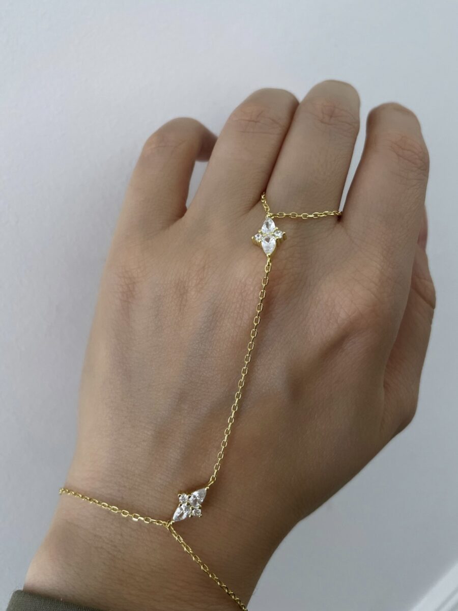 Büyük İki Taşlı Gold Şahmeran | New Collection