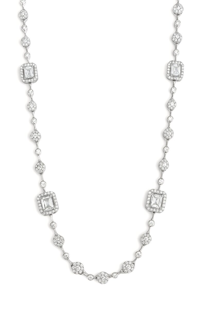 Baget Pırlanta Montür Silver Gerdanlık | 44 cm