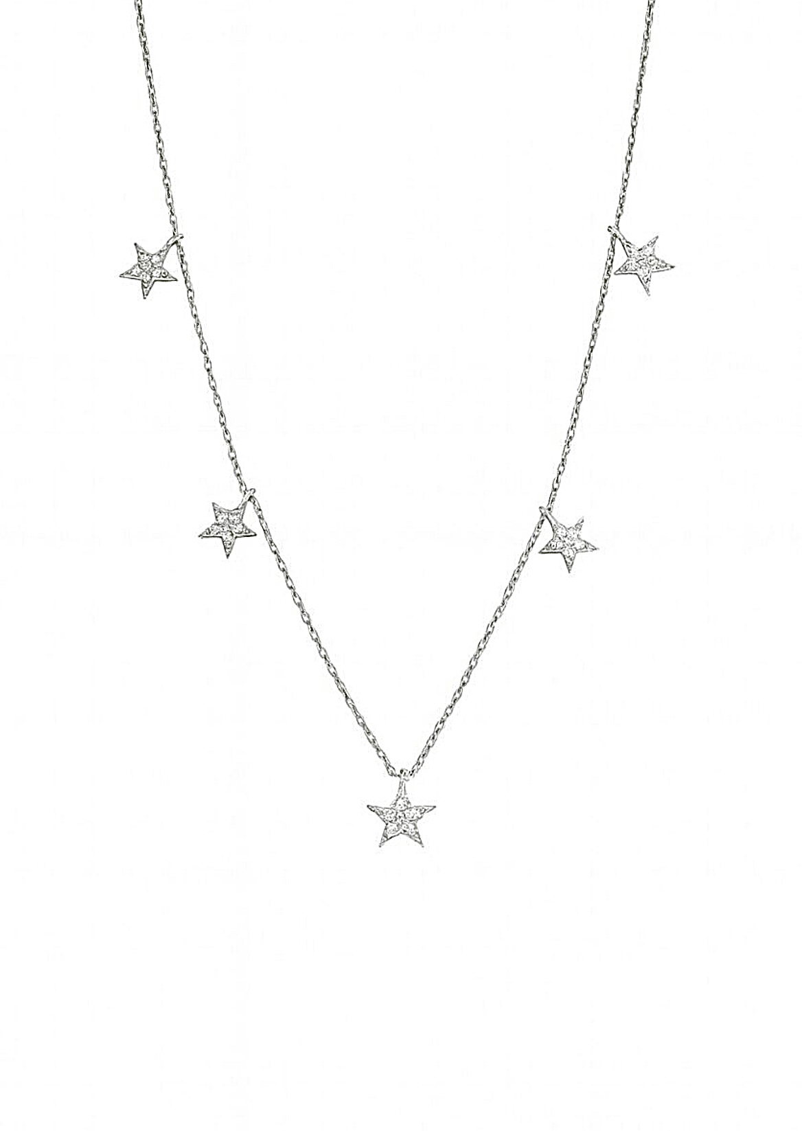 Yıldız Sıralı Silver Dainty Kolye | New Collection