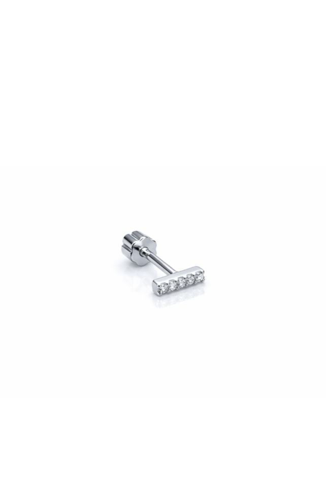 Taşlı Silver Çubuk Piercing | New Collection