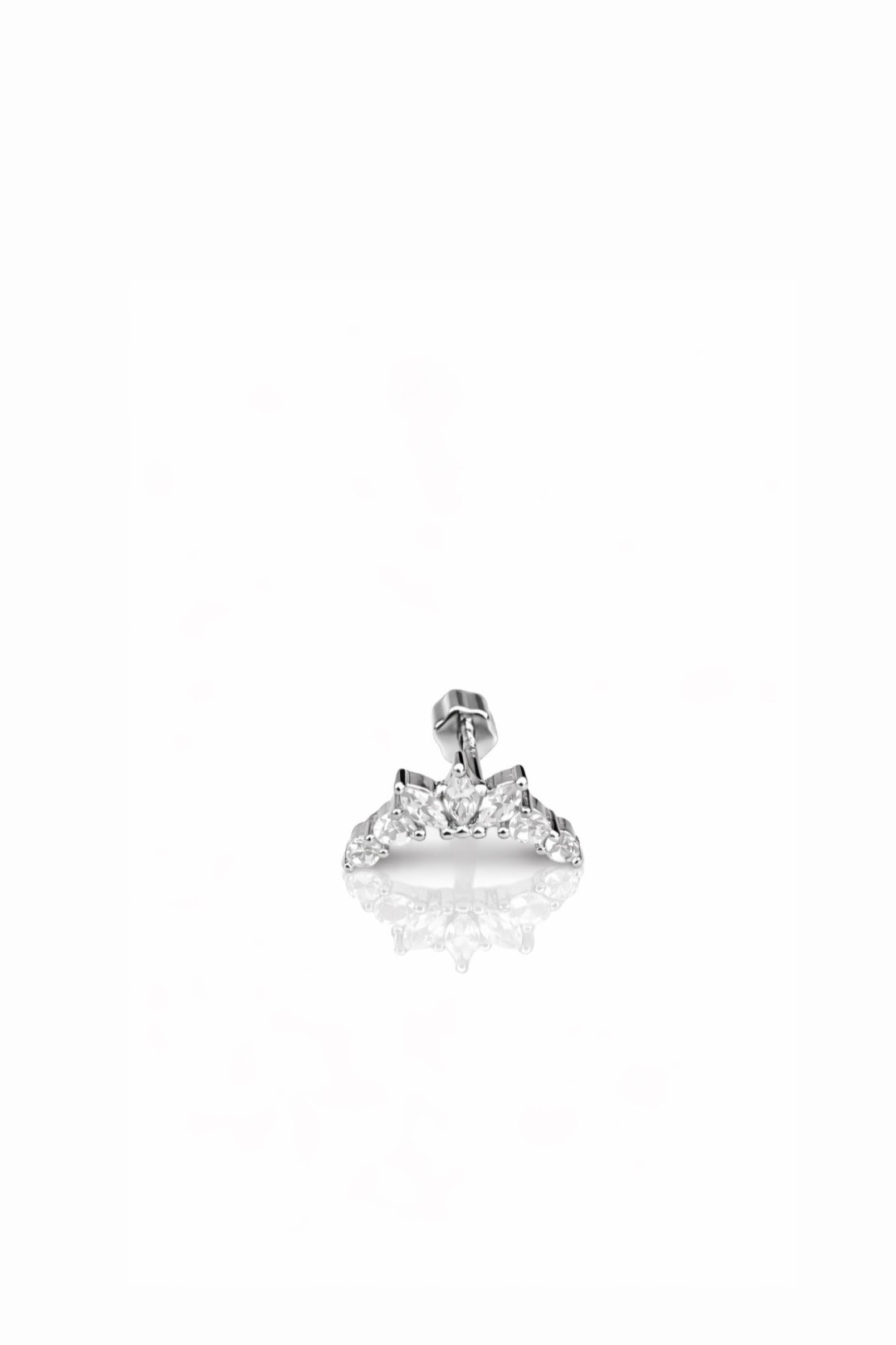 Üç Damla Taşlı Silver Piercing | New Collection