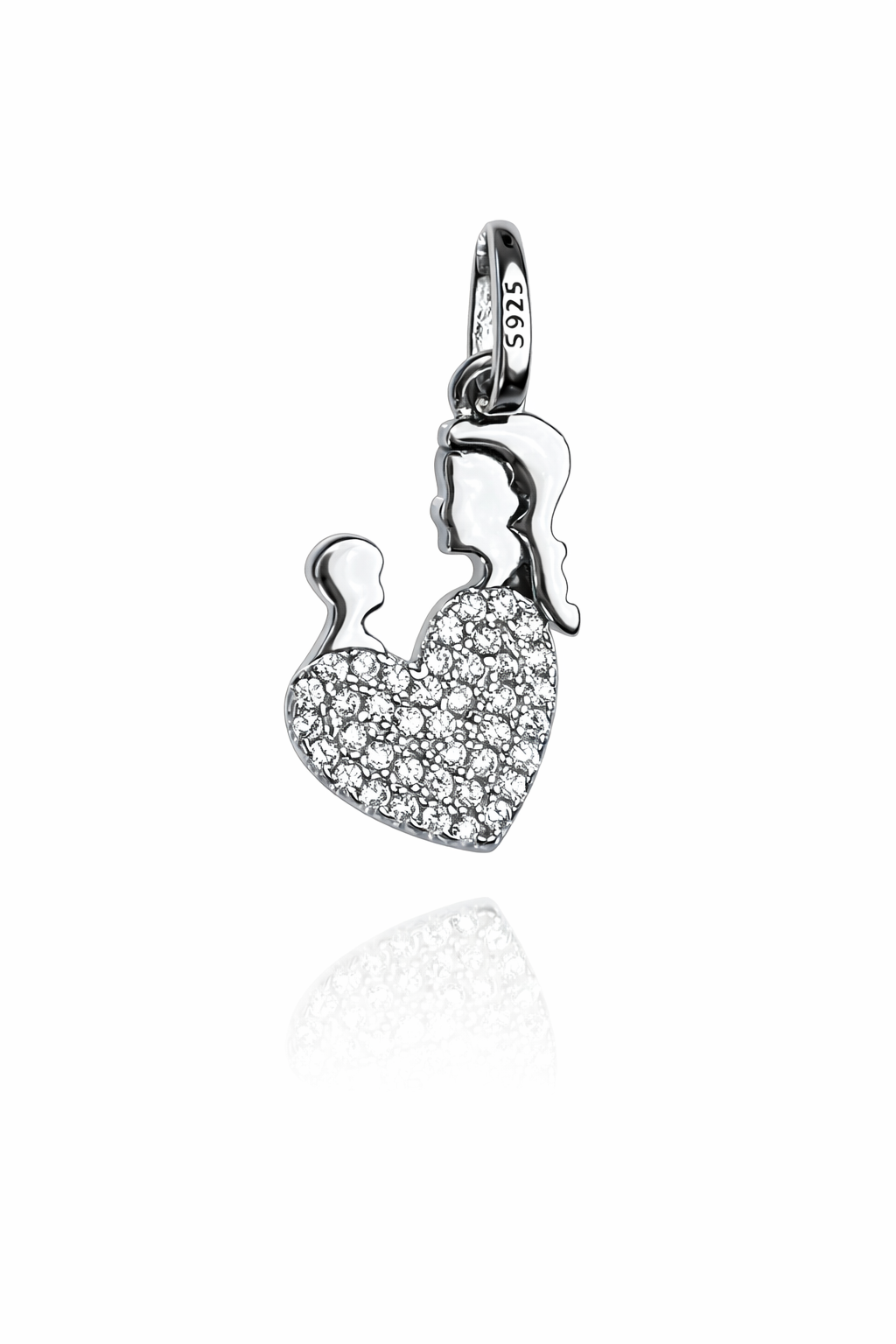 Anne Çocuk Charm Silver Kolye Ucu