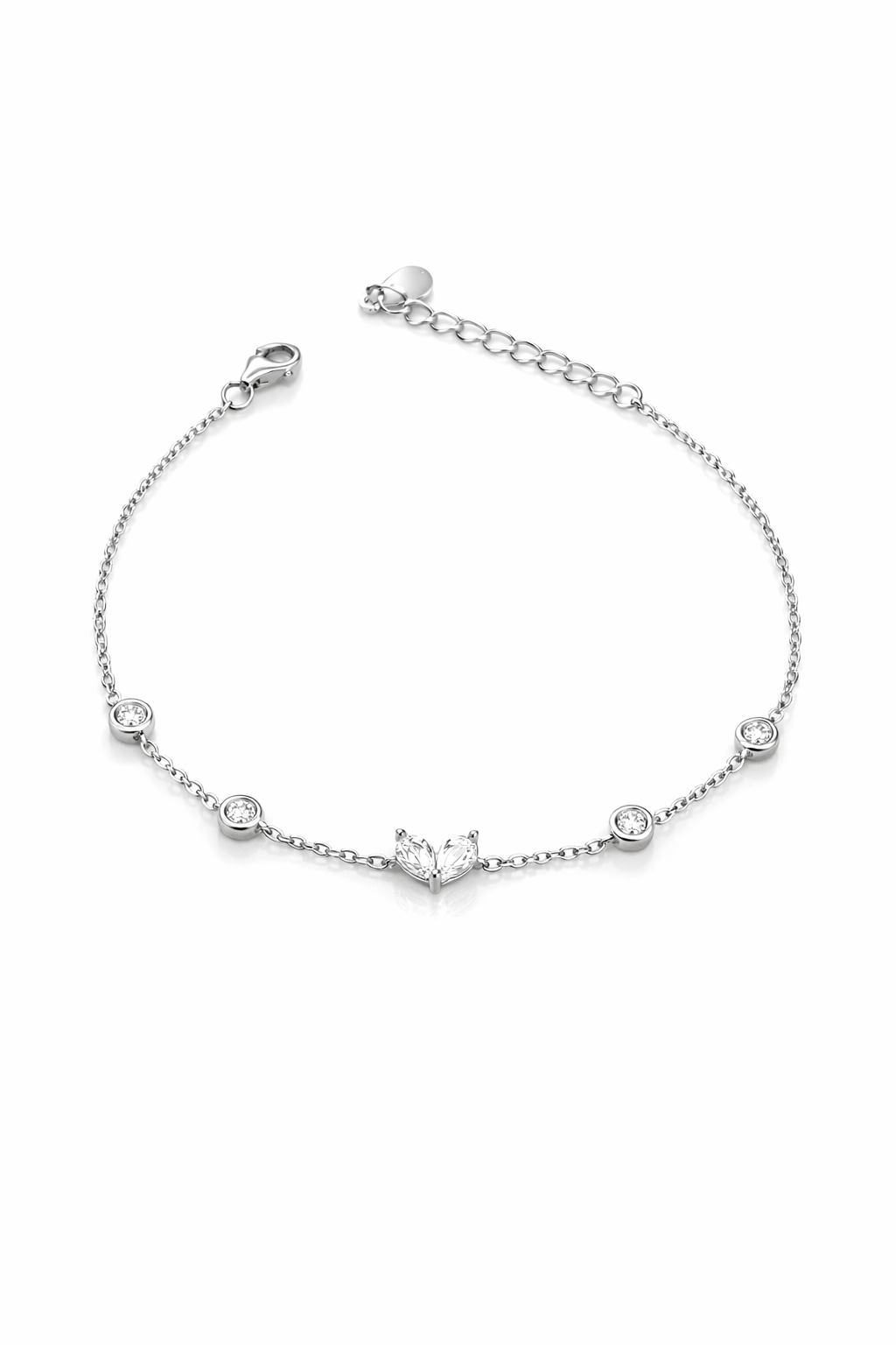 Mini Kalp Model Silver Minimal Bileklik