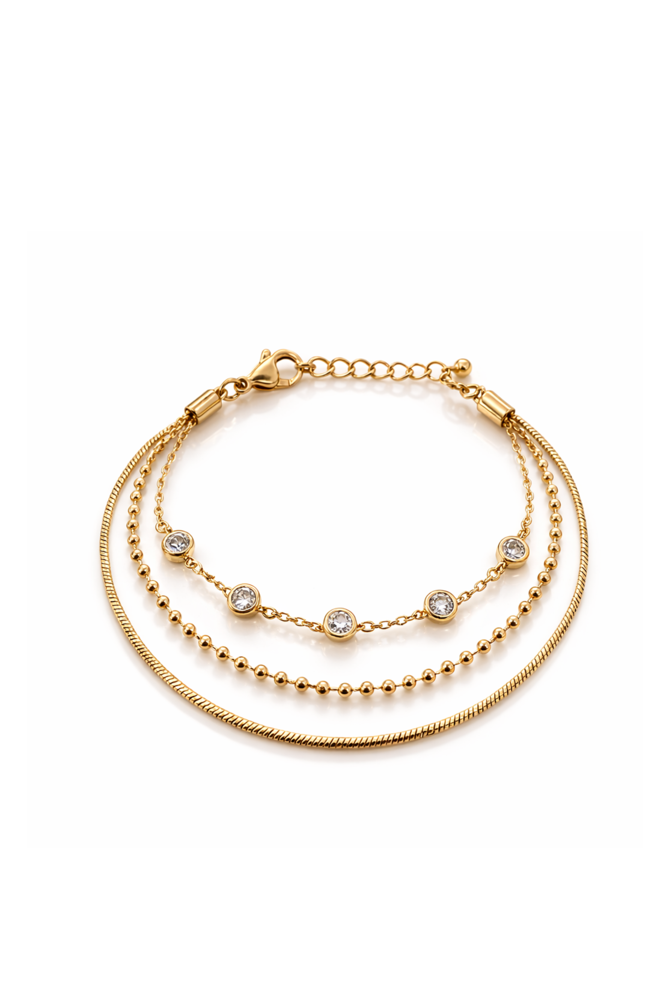 Tohum Model Taşlı Üçlü Bileklik | New Collection