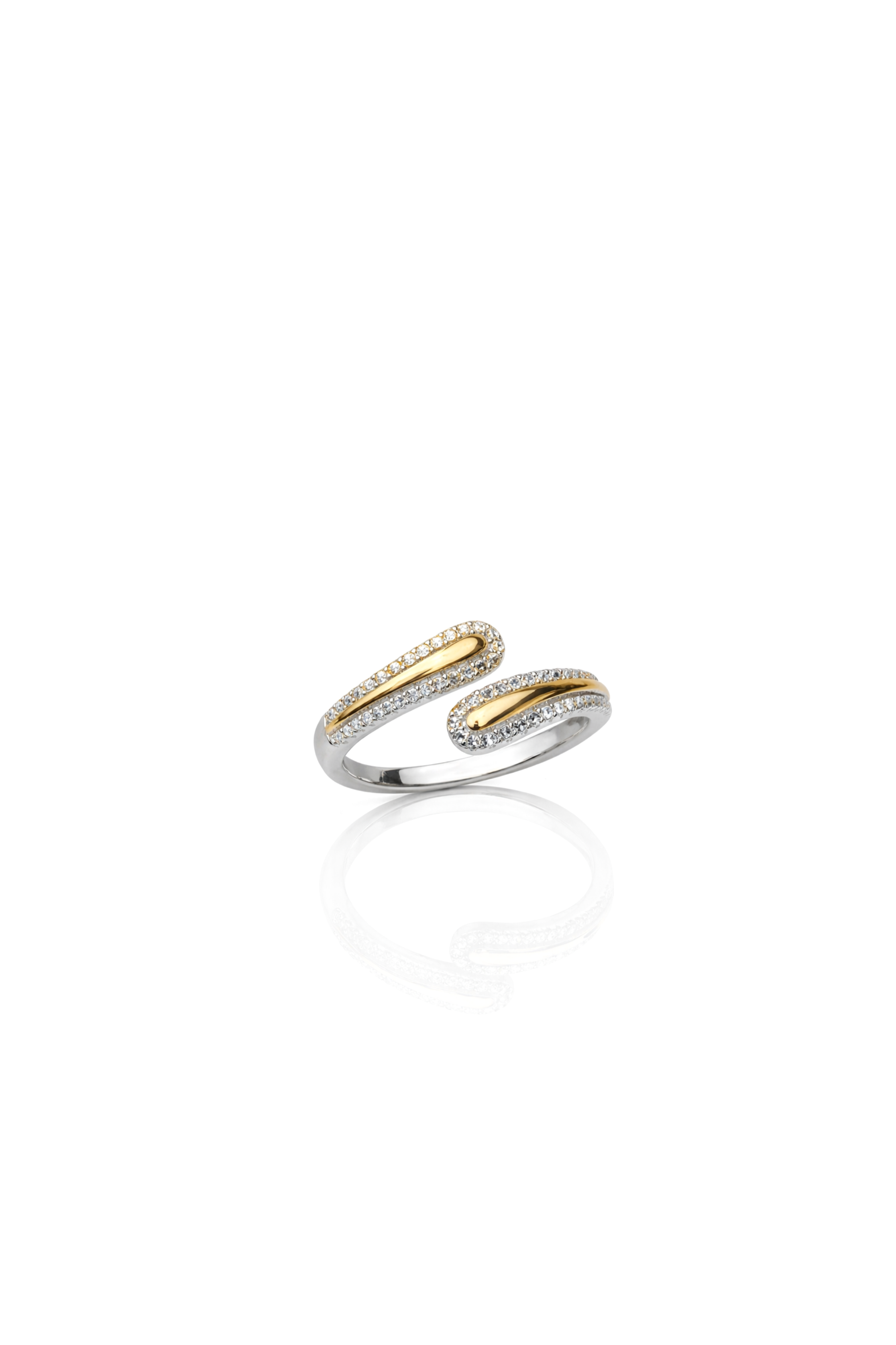 Çift Renkli Pave Sarmal Yüzük | New Collection