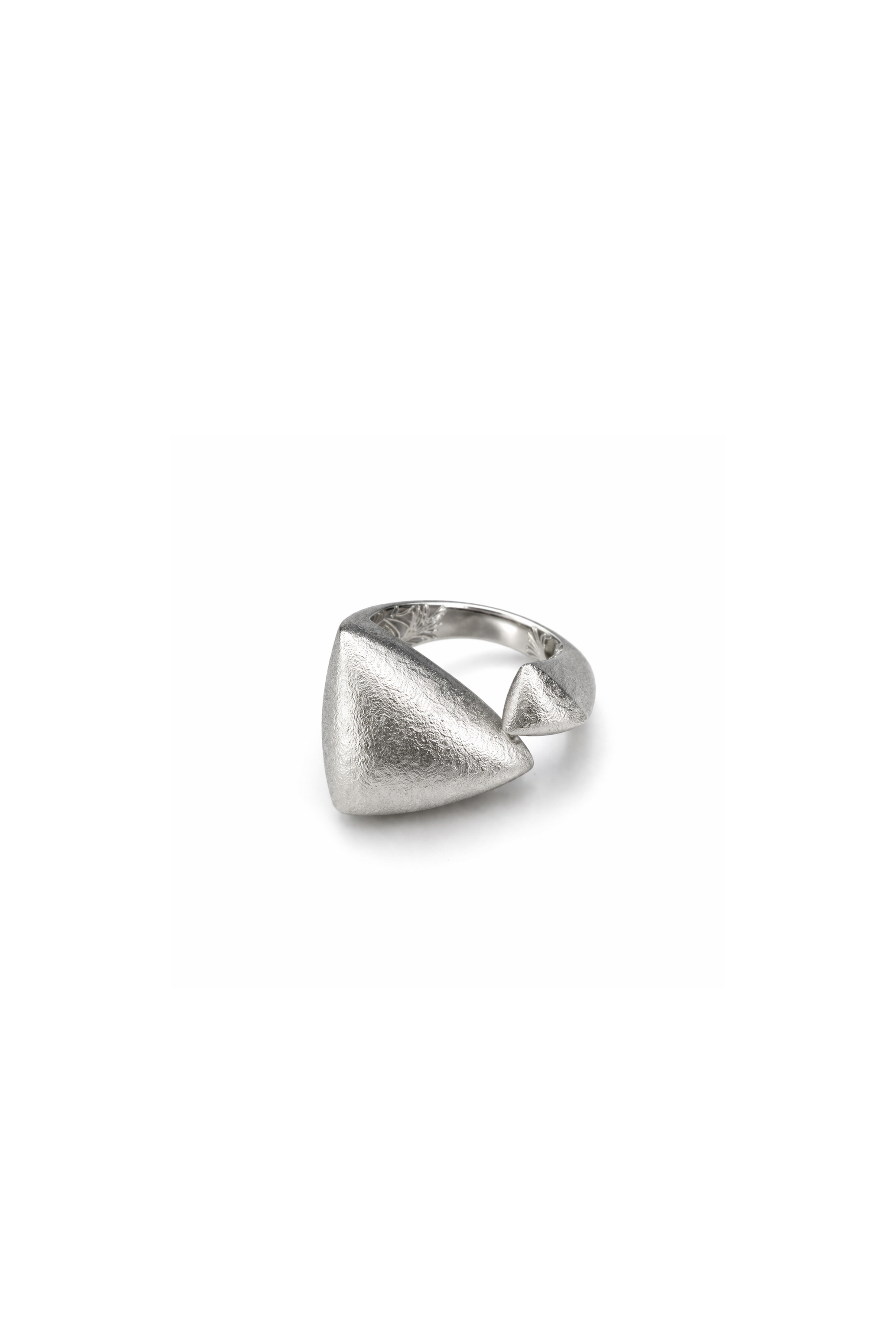 Asimetrik Taşsız Silver Yüzük | El İşcliği