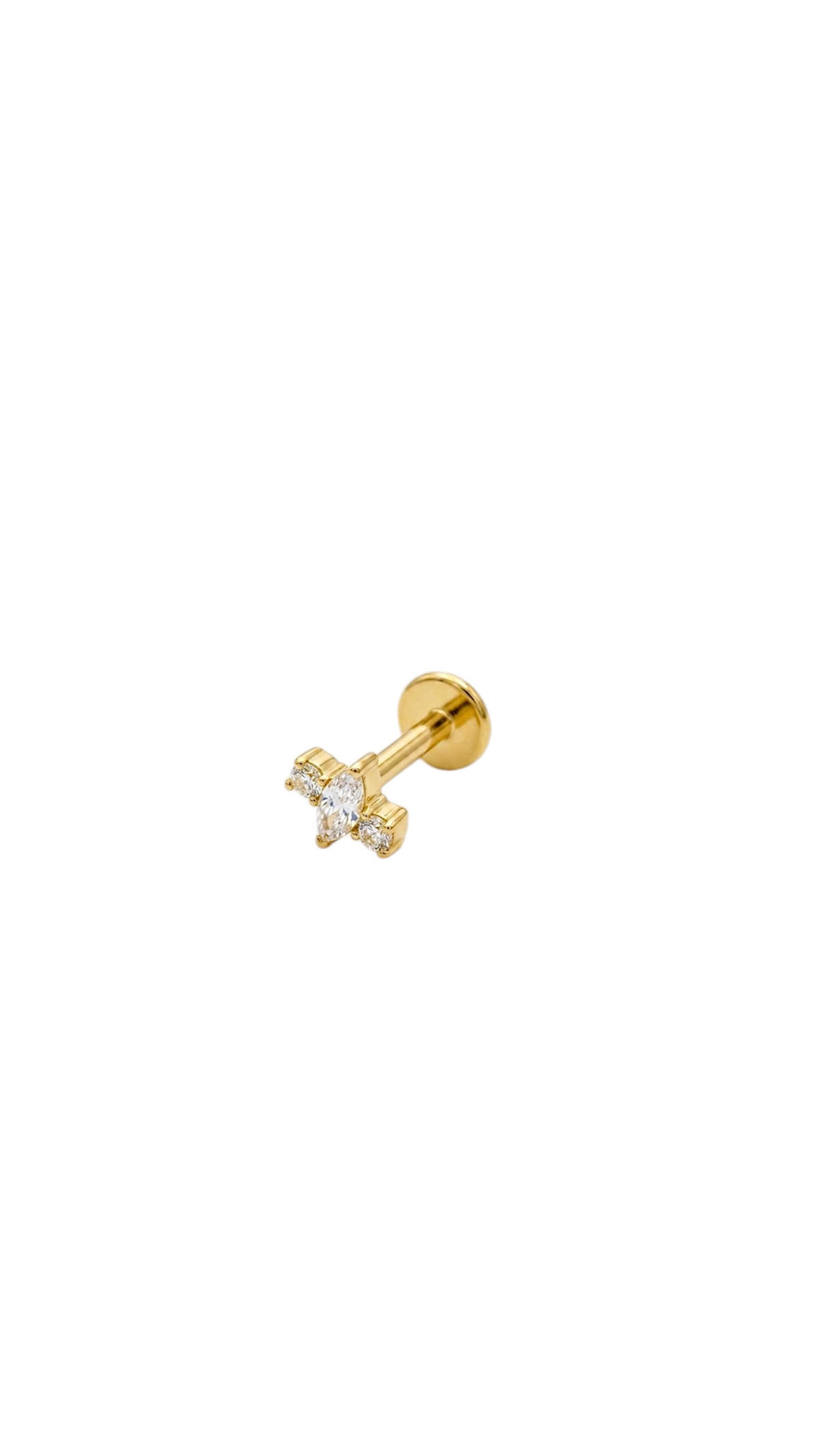 G23 Titanyum Mini Piercing 6 mm x 1.2 mm Altın Rengi