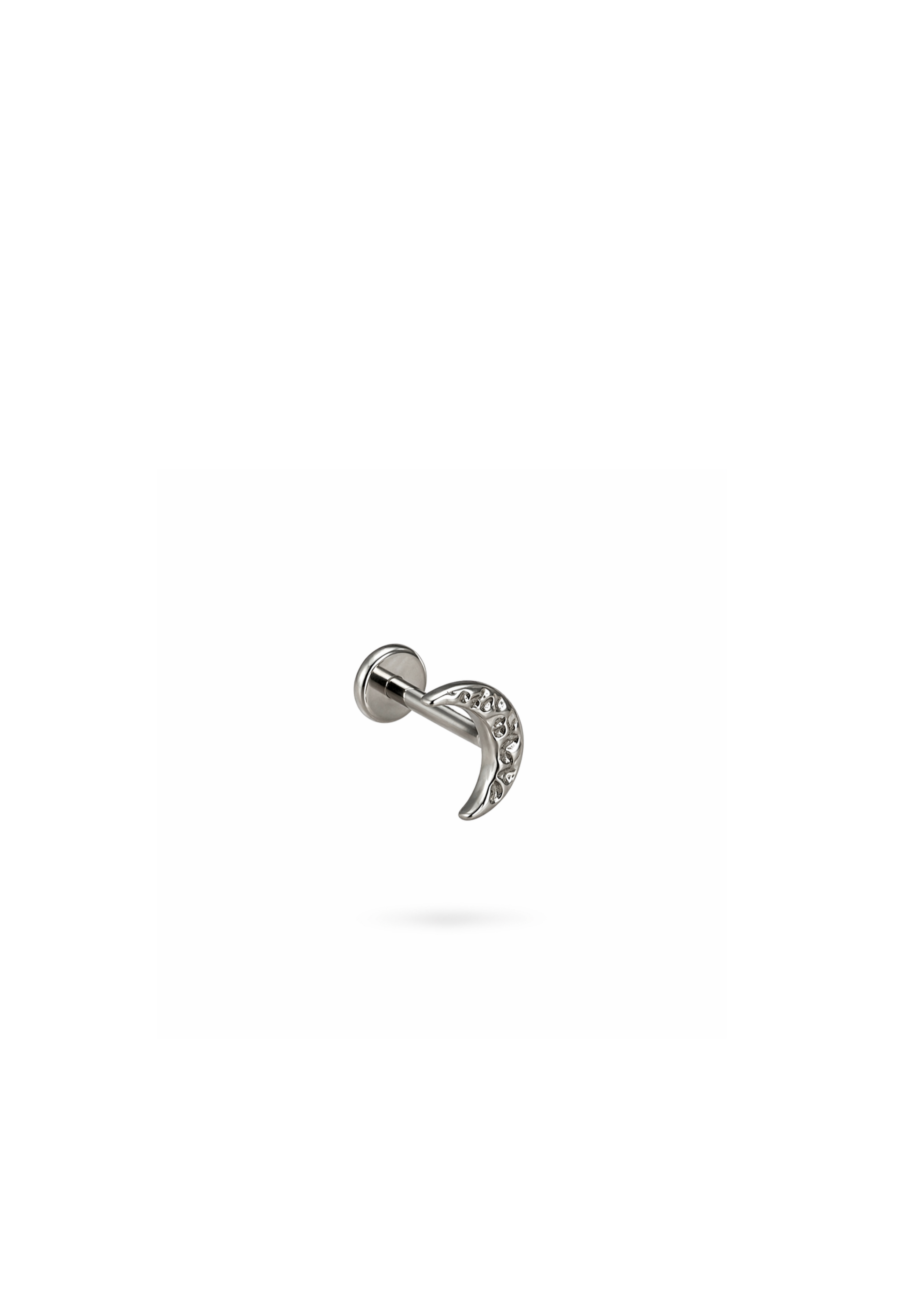 G23 Titanyum Ay Piercing 6 mm x 1.2 mm Gümüş Rengi