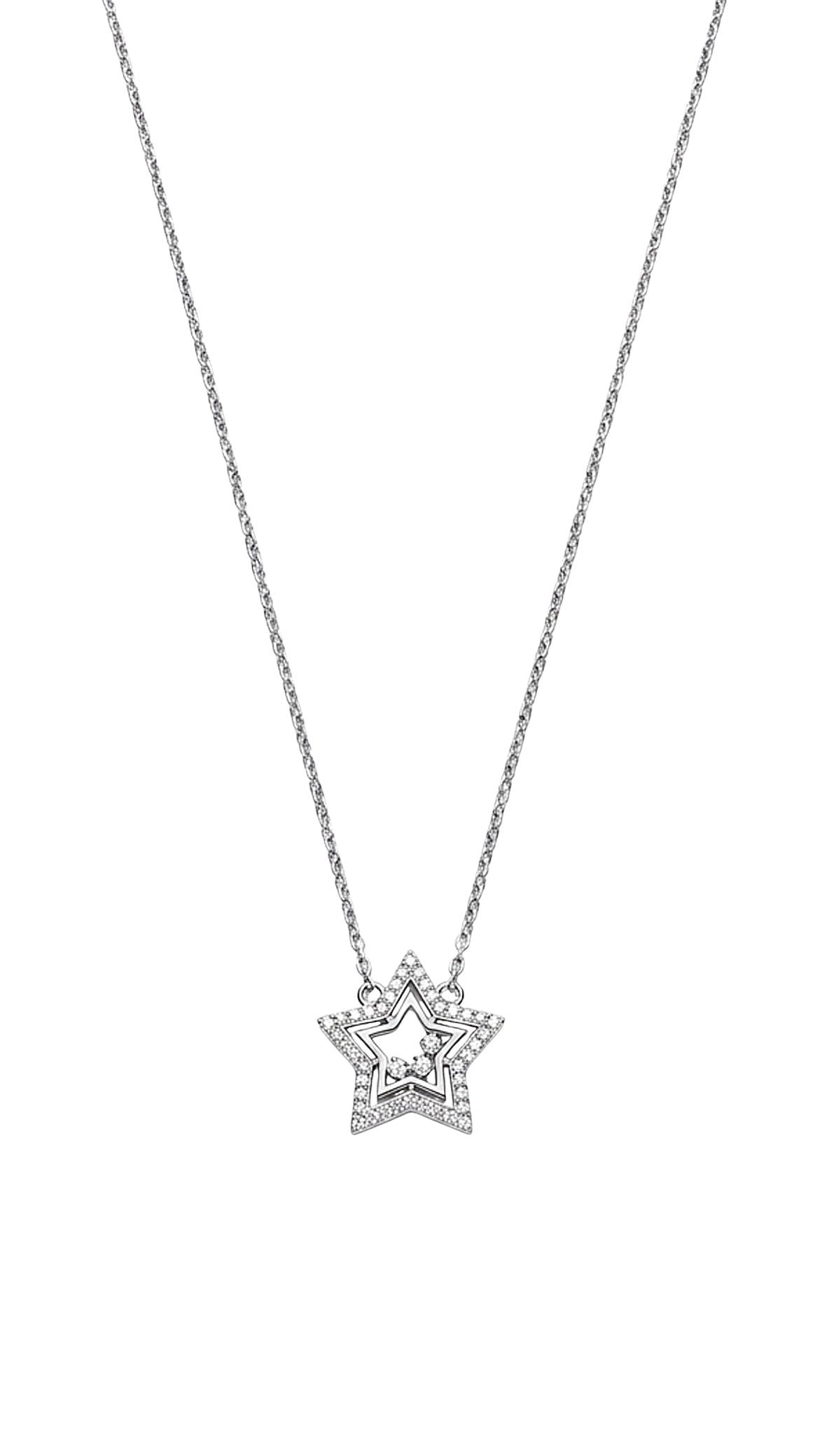 Işıltılı Yıldız Kolye Silver