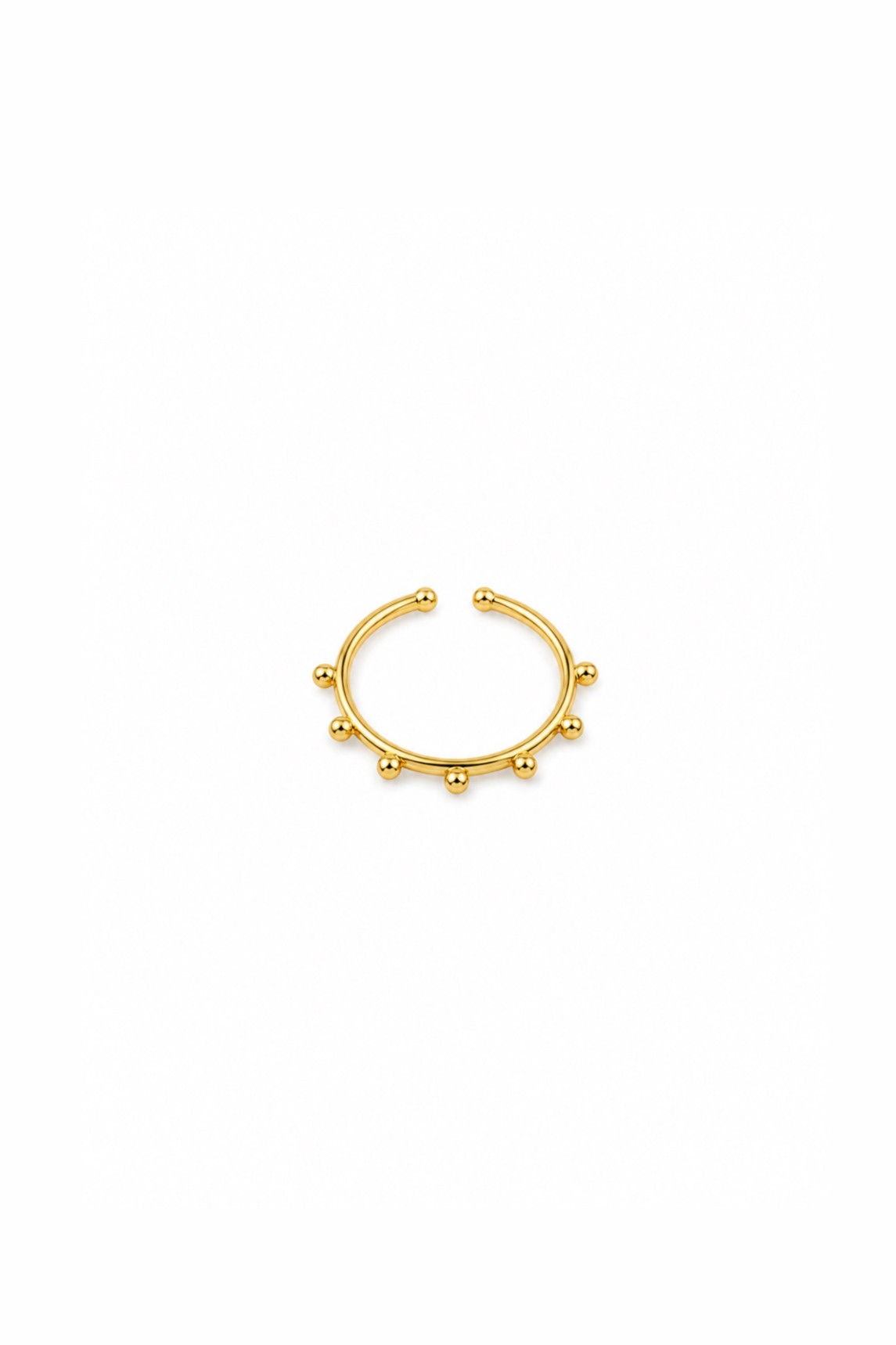 Mini Topcuklu Ayarlanabilir Yüzük Gold
