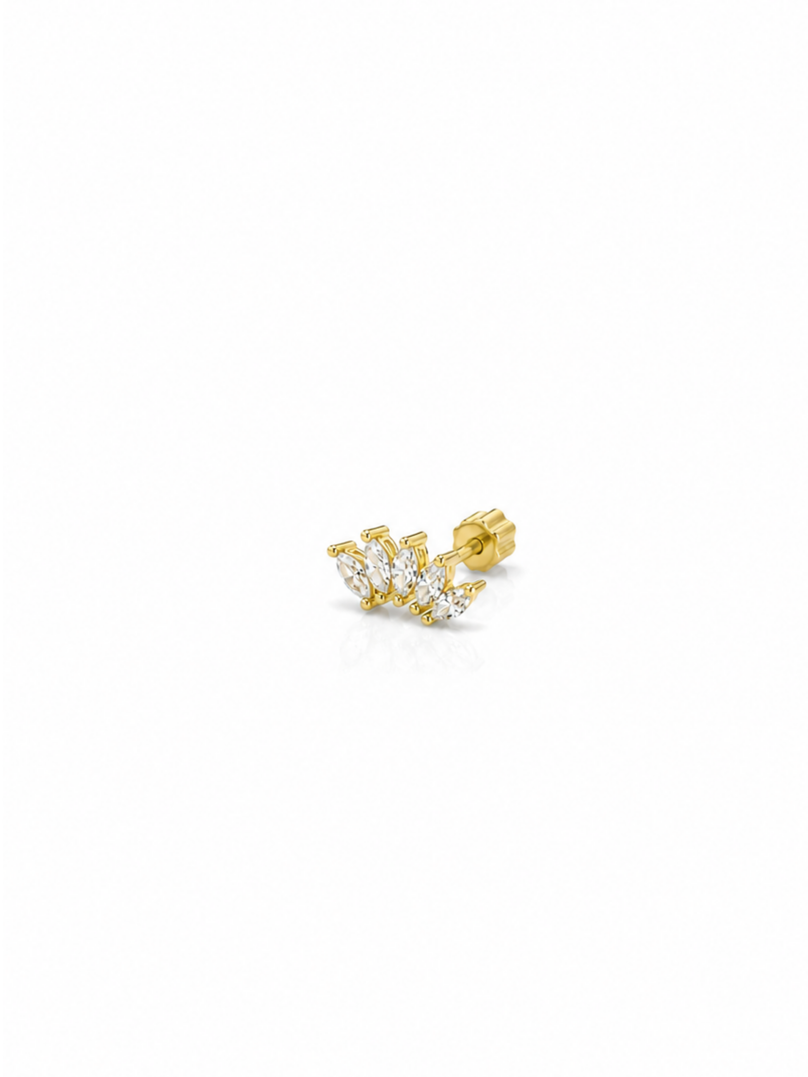 Markizli Taç Piercing Gold