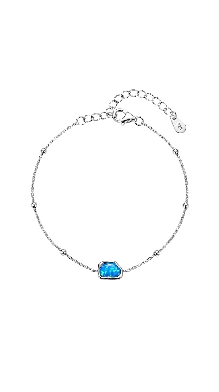 Opal Taşlı Bileklik Silver