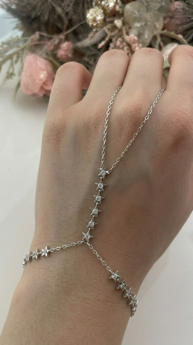 Sıralı Yıldızlı Silver Şahmeran