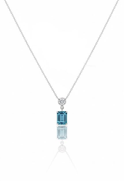 London Blue Topaz Taşlı Kolye | Silver