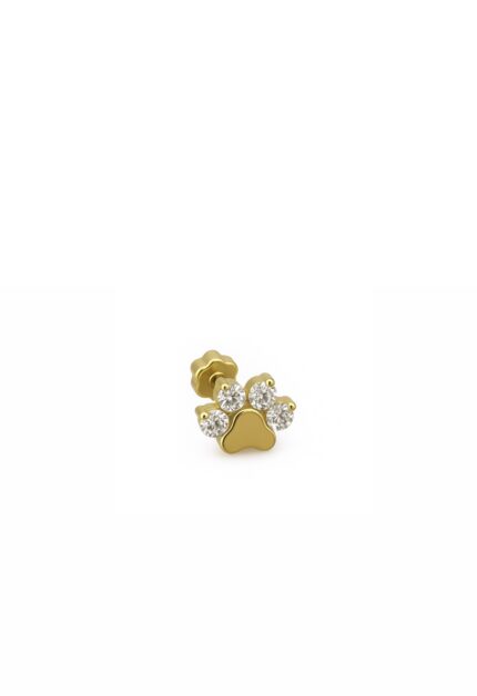 Mini Taşlı Pati Piercing Gold