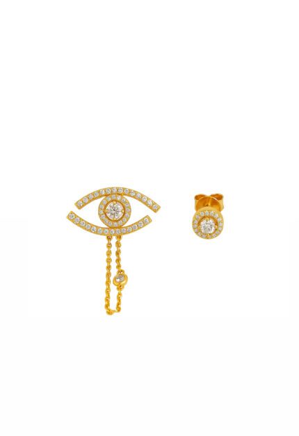 Msk Göz & Tek Taş Küpe