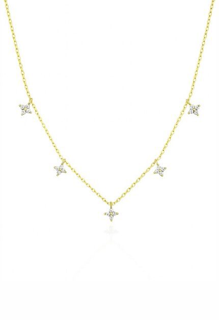 Mini Kutup Yıldızları Sıralı Dainty Kolye | Gold