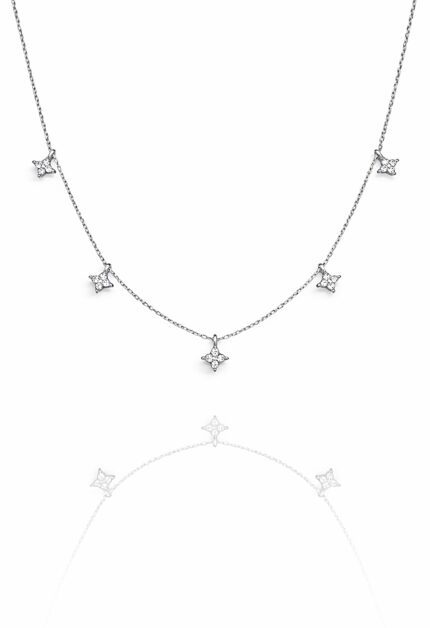 Mini Kutup Yıldızları Sıralı Dainty Kolye | Silver