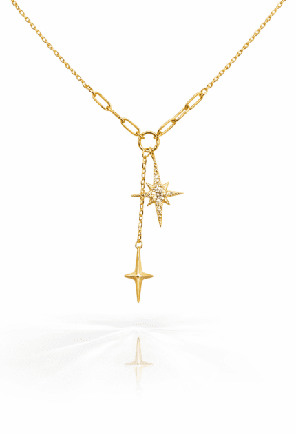 Kutup Yıldızı Sallantılı Kolye | Gold