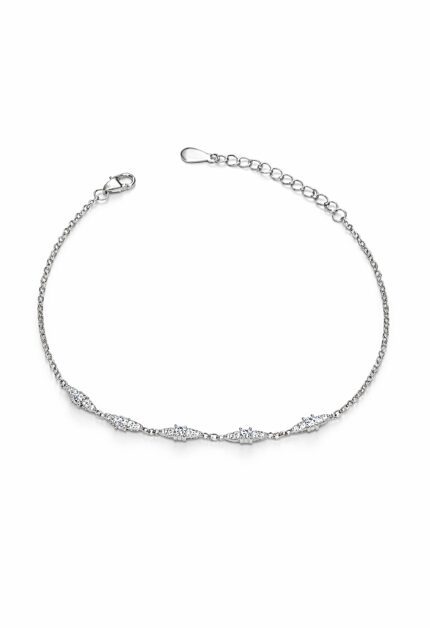 Sıra Taşlı Minimal Bileklik | Silver