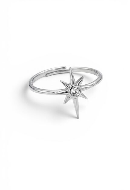 Ayarlanabilir Kutup Yıldızı Silver Çıtır Yüzük