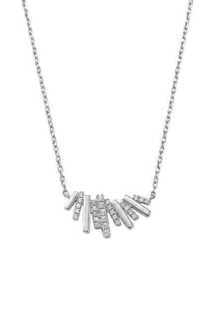 Işıltılı Çubuk Kolye Silver