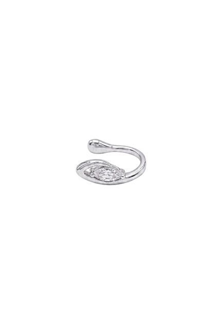 Damla Taşlı Silver Kıkırdak Küpesi Ear cuff